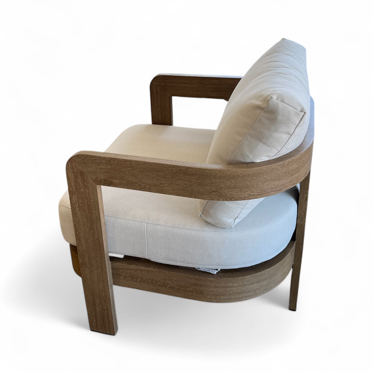 Set Terraza Tapizado Beige Madera - Modelo Córcega