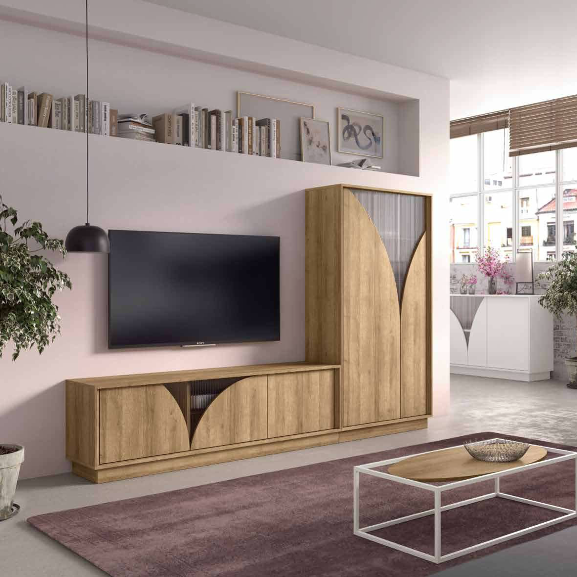 Mueble de Salón Madera Roble - Modelo Aire