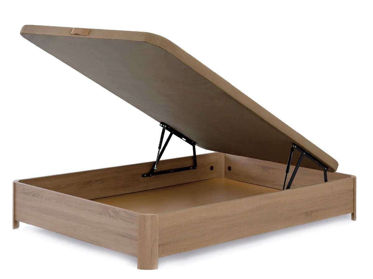 Canapé abatible tapizado color blanco - Modelo TecnoBox