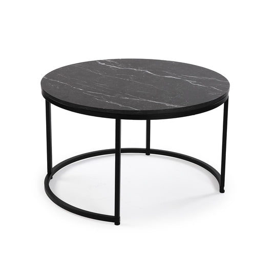 Mesa de Centro Nido Mármol Negro - Modelo AUREA