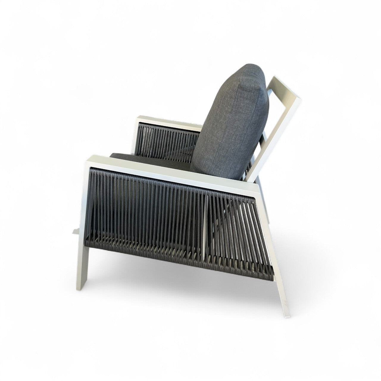 Set Terraza Gris Oscuro con Aluminio Blanco - Modelo 353