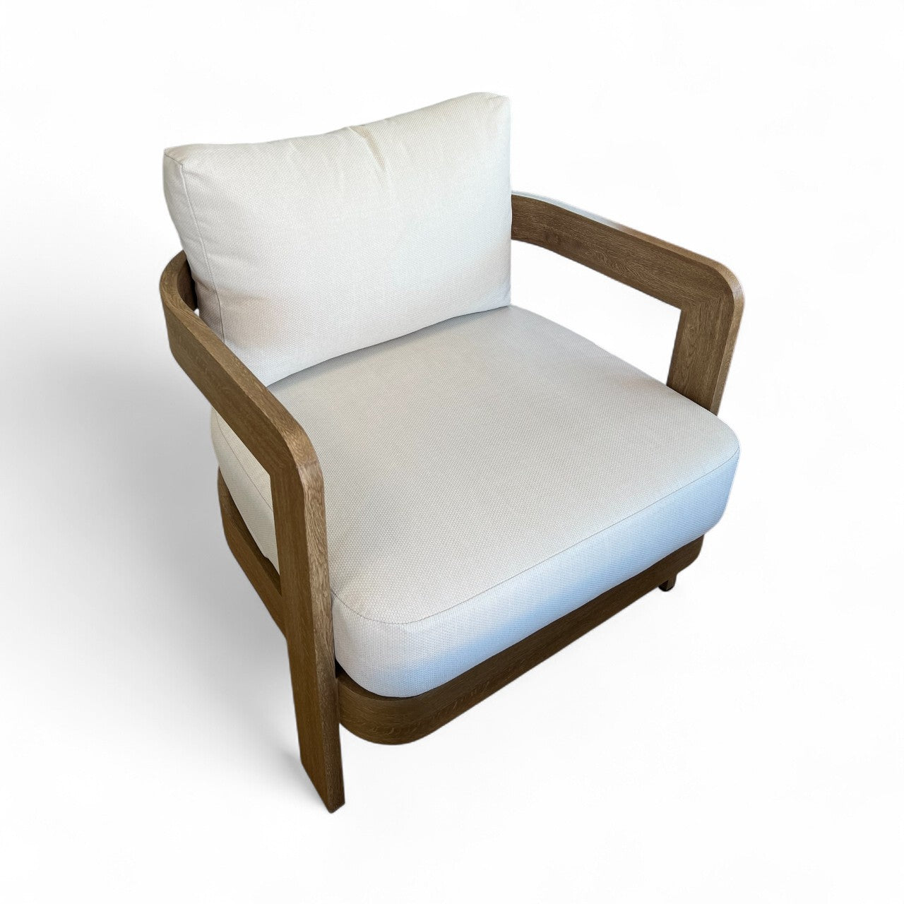 Set Terraza Tapizado Beige Madera - Modelo Córcega