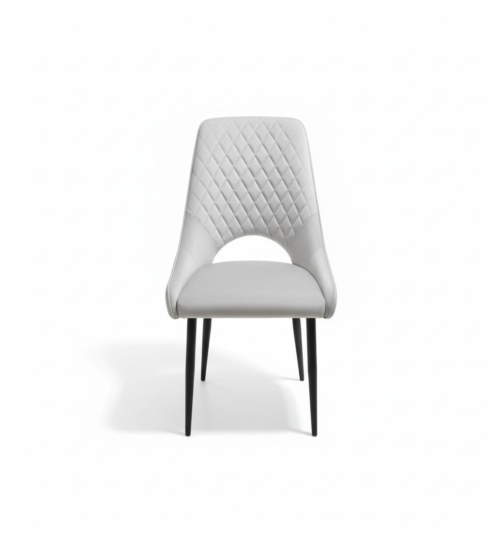 Silla tapizada beige o mostaza