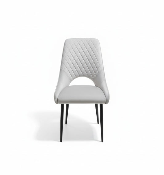Silla tapizada beige o mostaza