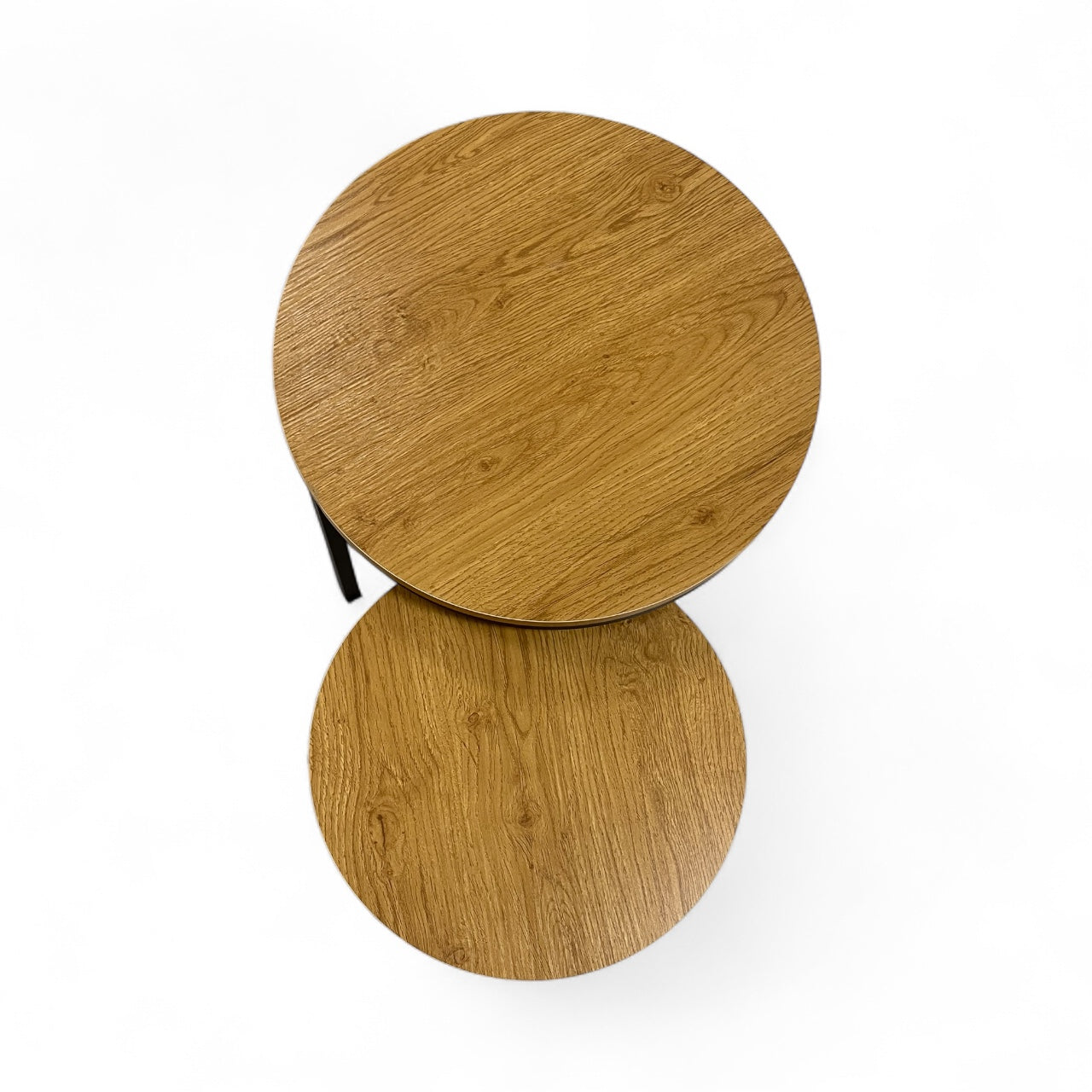Conjunto mesas auxiliares madera y metal ``Duo´´
